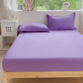 Axyaa White Cotton Fitted Sheet Set, 180x200, 3Pcs