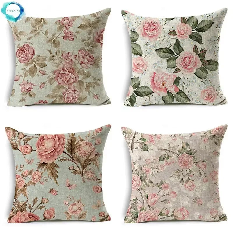 Axyaa Black Rose Pillowcase: Premium Sofa & Office Cushion Cover for Home Decor