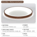 Axyaa Wood Grain LED Ceiling Light for Dining Room, Living Room, Bedroom & Study