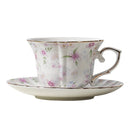 Axyaa Retro Floral Hand-painted Phnom Penh Coffee Cup Saucer - British French Style
