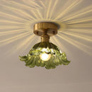 Nordic Glass/Ceramic Ceiling Light by Axyaa - Vintage E27 Fixture for Hallway