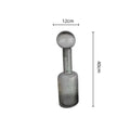 Axyaa Grey Glass Vase with Hammer Lid for Floral Arrangements