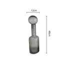 Axyaa Grey Glass Vase with Hammer Lid for Floral Arrangements