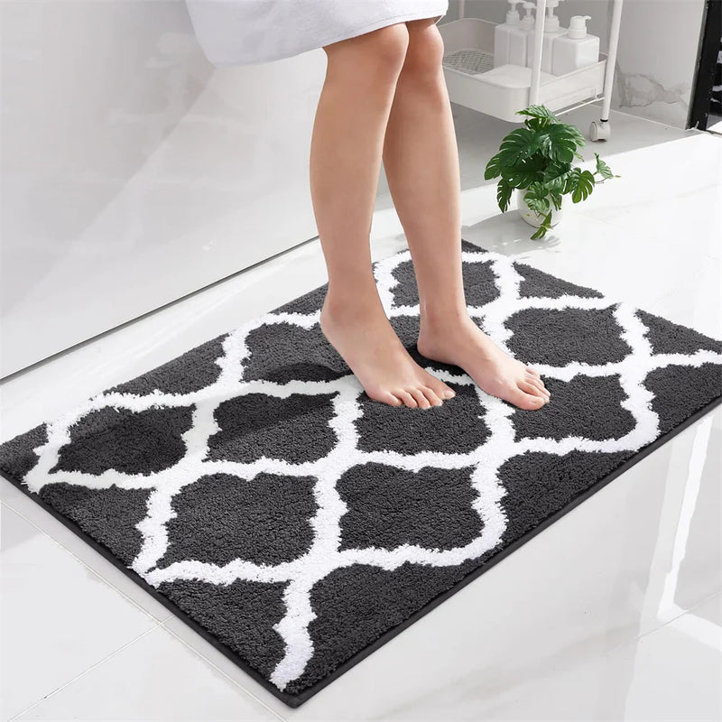 Luxury Axyaa Bath Mat Soft Microfiber Rug Anti-slip Shower Carpet Rugs