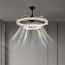 Axyaa Nordic Crystal Fan Ceiling Light: Minimalist Italian Design for Home Interior