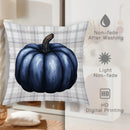 Axyaa Velvet Pumpkin Pillow Covers - Harvest Blue Gray, Thanksgiving Decor, Soft & Comfortable