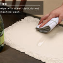 Axyaa Faux Leather Placemats Set for Home Kitchen Cafe Bar Indoor Outdoor
