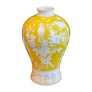 Axyaa Blue and White Porcelain Vase - Chinese Retro Ceramic Handicraft Home Decor