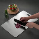 Axyaa Stainless Steel Kitchen Chopping Board with Dual-Sided Panel for Dough, Fruit, Meat