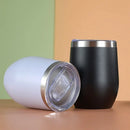 Axyaa Stainless Steel Thermos Bottle, 12oz Eggshell Cup for Travel, Office, School
