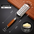 Axyaa Stainless Steel Cheese Grater with Wooden Handle and Vegetable Slicer