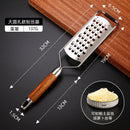 Axyaa Stainless Steel Cheese Grater with Wooden Handle and Vegetable Slicer
