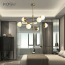 Axyaa Glass Magic Bean Chandelier - Nordic Light Luxury, Modern Design for Living and Dining Areas