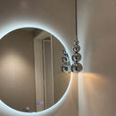 Axyaa Modern Minimalist Pendant Light - Chrome Small Hanging Lamp for Living Room & Bedroom