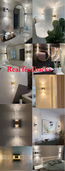 Axyaa Nordic Bubble Crystal Wall Sconce, Indoor Lighting for Bathroom, Bedroom & Living Room Decor