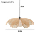 Axyaa Rattan Flower Chandelier: Handmade Woven Pendant Lamp for Living Room & Restaurant