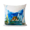 Axyaa Linen Christmas Cushions 45x45 - Modern Home Decor for Living Room and Sofa