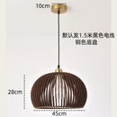 Axyaa Walnut Wood Chandelier Pendant Light for Bedroom & Dining Room