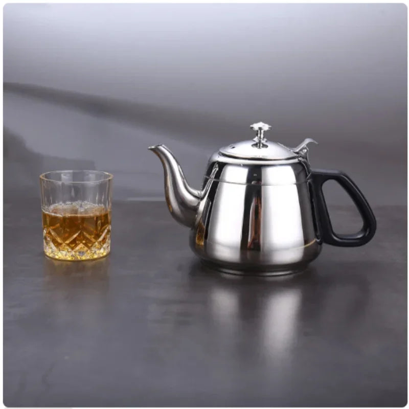 Axyaa Stainless Steel Teapot Pot 1.2L-2L for Hot Water, Coffee, Induction, Home, Camping