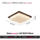 Axyaa Walnut Ceiling Light: French Retro Full Spectrum Lamp for Living Room, Bedroom, Dining Area