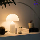 Axyaa White Mushroom Metal Desk Lamp - Modern LED Table Light for Home Decoration