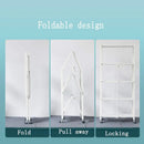 Axyaa Metal Folding Display Stand Shelf Organizer with Caster Wheels