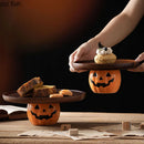 Axyaa Pumpkin Wooden Cake Tray Dessert Plate for Molecular Cuisine Tableware