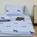 Axyaa Cotton Fitted Sheet, Fashion Stripe Design, Skin-Friendly, 180*200*30cm