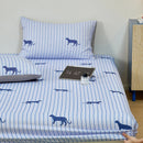 Axyaa Cotton Fitted Sheet, Fashion Stripe Design, Skin-Friendly, 180*200*30cm