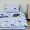 Axyaa Cotton Fitted Sheet, Fashion Stripe Bed Linens, Skin-Friendly, 180*200*30cm