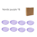 Axyaa Nordic Color Large Round Plate Set - 23CM, Shatter Resistant, Microwave Safe