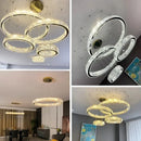 Axyaa Luxury Crystal LED Chandelier for Home & Hotel Decor with Remote Control