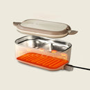 Axyaa Electric Lunch Box Set Stainless Steel 1L with Compartments & Bag