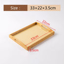 Axyaa Acrylic Bamboo Cotton Tray, Rectangular Tea Set, Portable Tea Plate