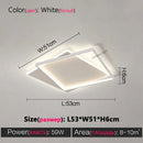 Axyaa Modern Square LED Ceiling Lamp for Bedroom Study Living Room