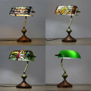 Axyaa Tiffany Glass Table Lamp - LED Modern Creative Color Desk Light