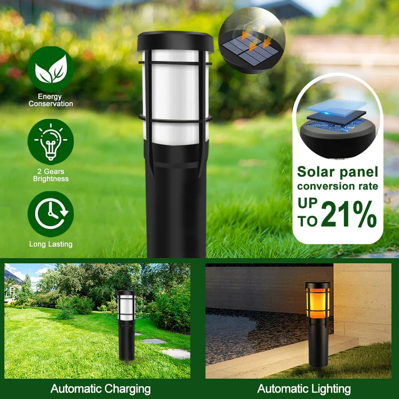 Axyaa Solar Flame RGB Pathway Lights for Outdoor Landscape Decor