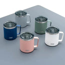 Axyaa Stainless Steel Coffee Mug with Visual Lid - Minimalist Design & Portable