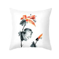 Axyaa Fresh Ink Flower Print Pillowcase: Perfect for Office, Living Room, Car Decor