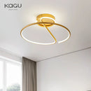 Axyaa LED Chandelier Modern Lighting Fixture Chrome Lamp for Living Room Kitchen White Decor