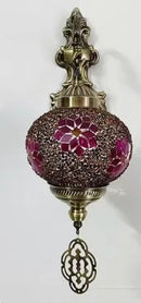 Axyaa Handcrafted Stained Glass Wall Lamp Art Deco Decor Globe Fixture