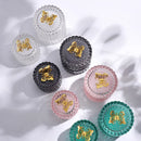 Axya Glass Jewelry Box Candy Jar Home Organizer Butterfly Design