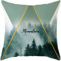 Axyaa Plants Print Linen Cushion Cover for Stylish Home Decor 45*45cm