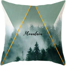 Axyaa Plants Print Linen Cushion Cover for Stylish Home Decor 45*45cm