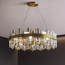 Axyaa Crystal Chandelier LED Pendant Lamp for Luxury Home Decor