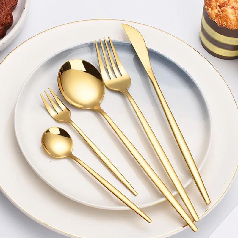 Axyaa Stainless Steel Cutlery Set for Banquet Restaurant Guests