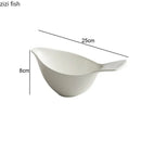 Axyaa White Bird Ceramic Salad Soup Dessert Bowl Restaurant Specialty Tableware