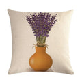 Axyaa Lavender Linen Throw Pillow 45*45cm