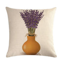 Axyaa Lavender Linen Throw Pillow 45*45cm