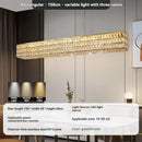 Axyaa Crystal Ceiling Chandelier: Modern Square Pendant Lamp for Living Room, Staircase & Dining Room